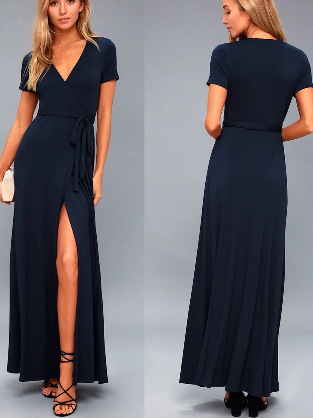 Lulus | Evolve Navy Blue Wrap Maxi Dress